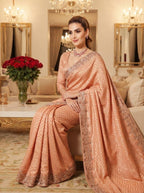 Exquisite Green with Designer Saree Set