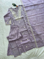 Intricately Embroidered Kurta Set with Lace Detailed Dupatta