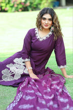 Garden Floral Romance Embroidered Kurta Set with Flowing Dupatta - Surat Wholesale Ethnic Wear (Photo 3)