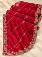 Timeless Splendor Embroidered Saree with Intricate Floral Zari Border Detailing - Surat Wholesale Ethnic Wear (Photo 3)