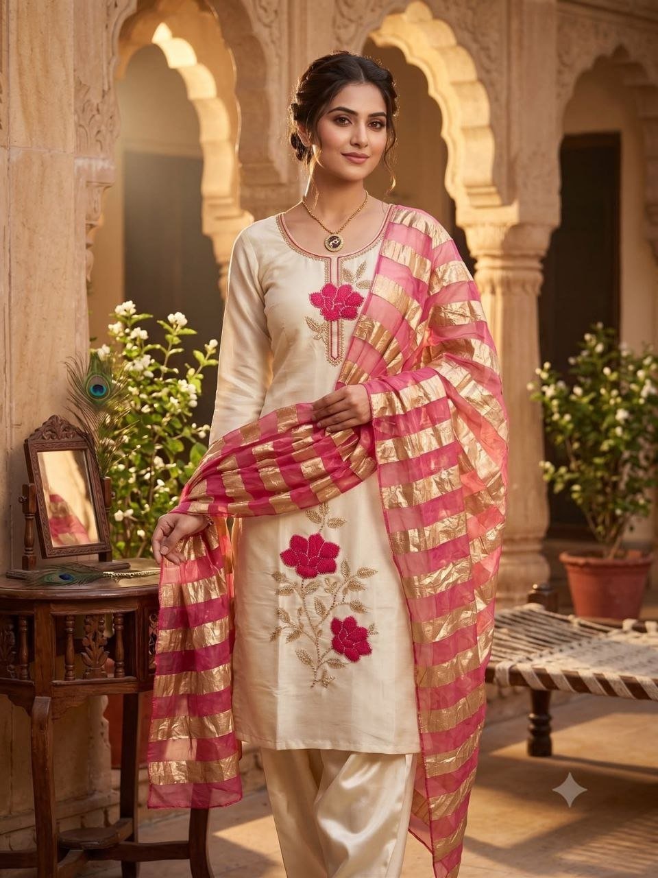 Blooming Garden Floral Romance Ethnic Suit Set