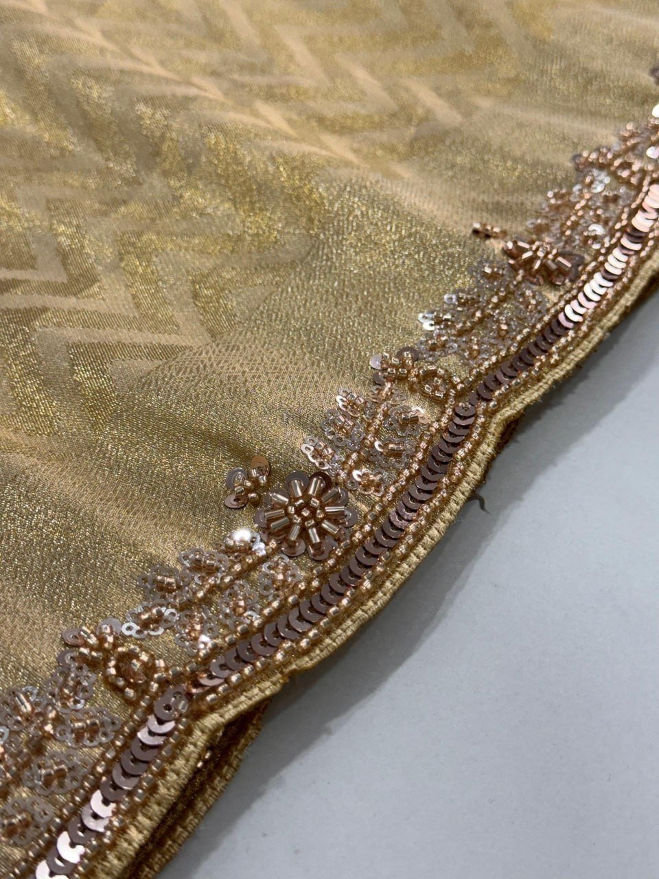 Exquisite Green with Designer Saree Set