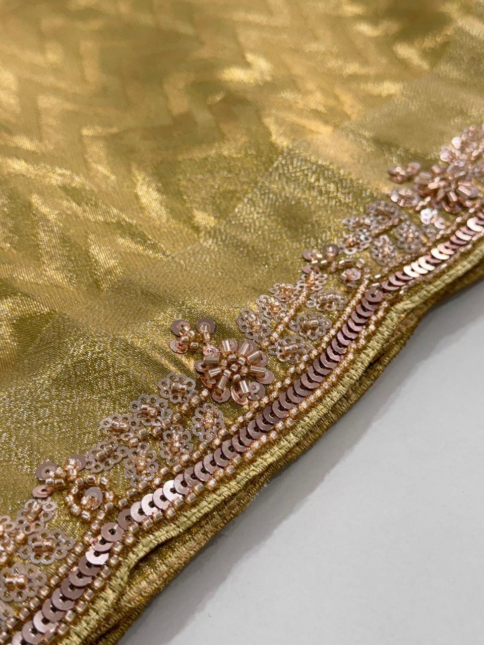 Exquisite Green with Designer Saree Set