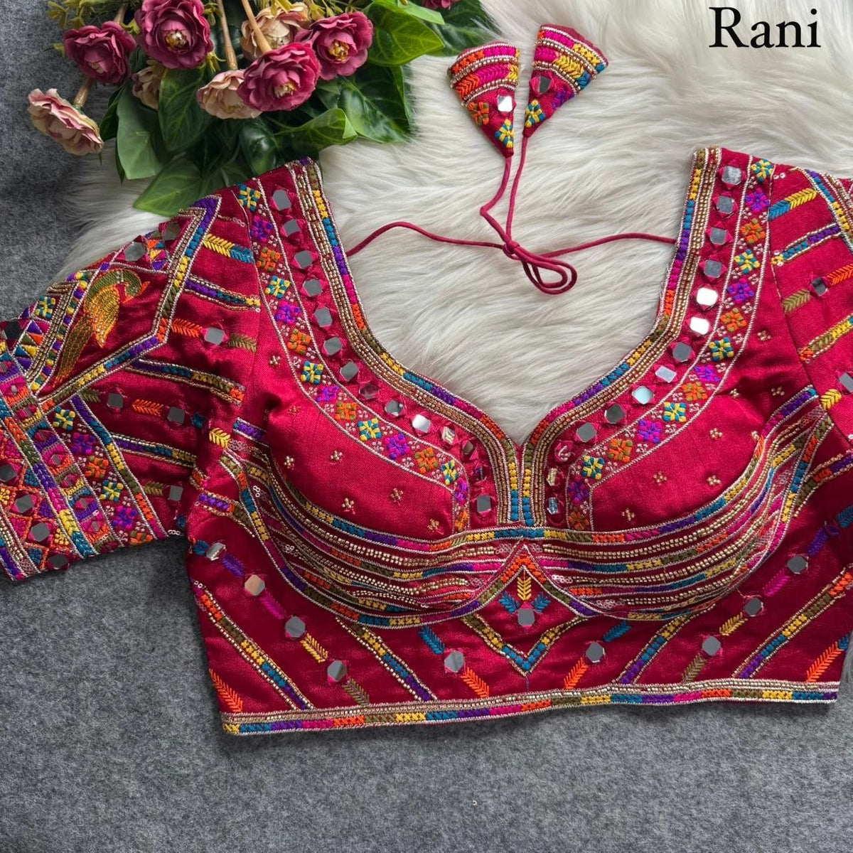 Artisanal Handcrafted Mirrorwork Embroidered Festive Blouse Collection