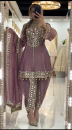 Regal Mirrorwork Palazzo Ensemble for Festive Celebrations