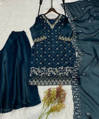 Regal Embroidered Palazzo Suit for Grand Festive Celebrations