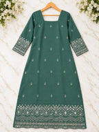 Embroidered Straight Fit Kurta Set With Matching Dupatta - Surat Wholesale Ethnic Wear (Photo 4)
