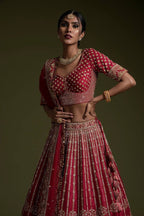 Traditional Bridal Silk Lehenga Set with Heavy Zardosi Work - Surat Wholesale Ethnic Wear (Photo 4)