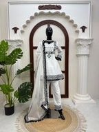 Boho Ethnic Fusion Geometric Printed Kurta Pant Set With Pom Pom Dupatta Detailing - Surat Wholesale Ethnic Wear (Photo 4)