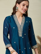 Regal Tradition Embroidered Festive Anarkali Ensemble
