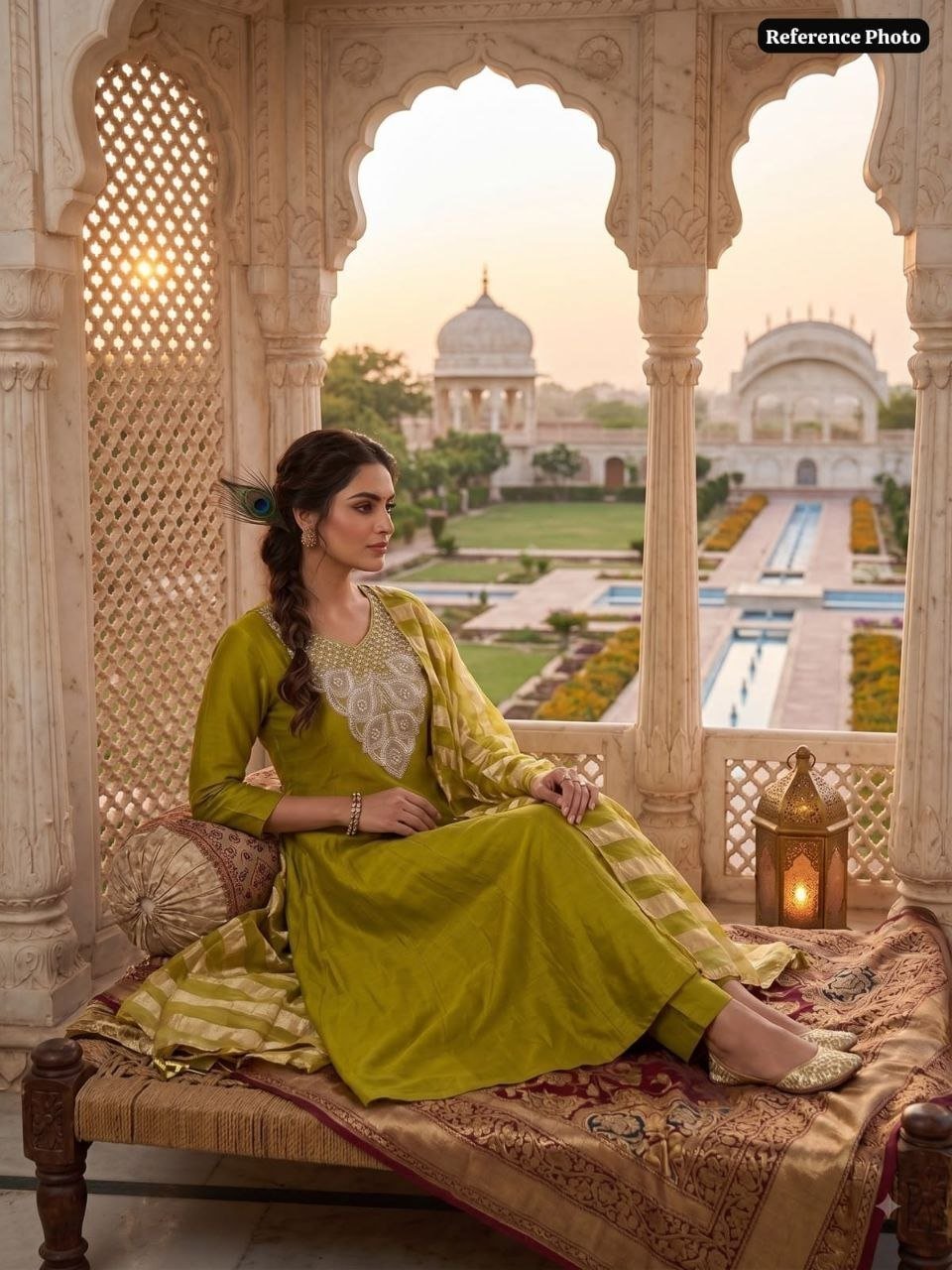 Regal Heritage Embroidered Kurta Set with Statement Dupatta