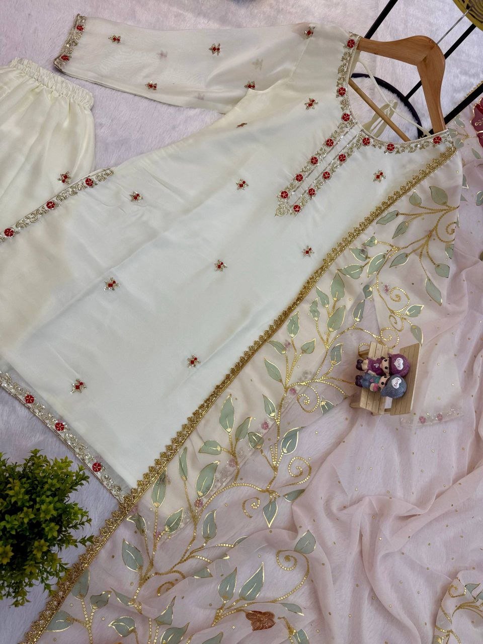Regal Tradition Embroidered Sharara Set