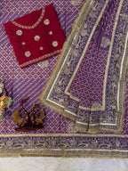 Royal Heritage Embroidered Saree with Intricate Floral Border Detailing - Surat Wholesale Ethnic Wear (Photo 4)