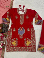 Regal Heritage Embroidered Suit Ensemble for Festive Celebrations
