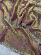 Subtle Grace Embellished Saree with Shimmering Border and Delicate Diamond Patterns - Surat Wholesale Ethnic Wear (Photo 5)