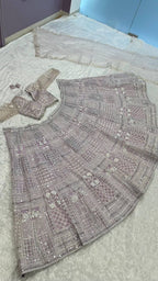 Georgette Chikankari Embroidery Lehenga Set with Sheer Net Dupatta