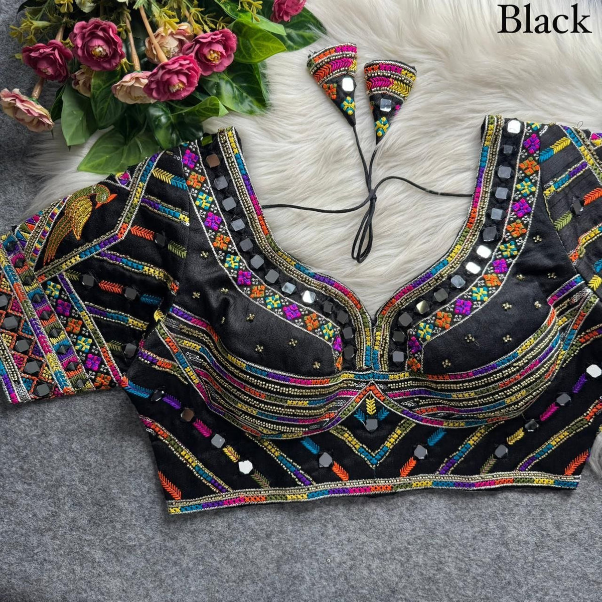 Artisanal Handcrafted Mirrorwork Embroidered Festive Blouse Collection