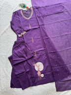 Royal Heritage Embroidered Kurta Set with Artistic Motifs and Graceful Dupatta
