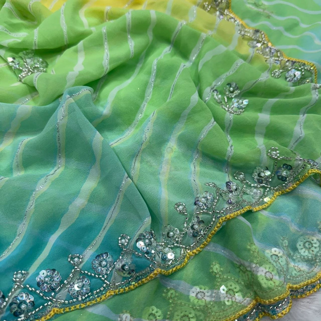 Sunlit & Vibrant Contemporary Draped Saree Ensemble