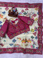 Royal Heritage Artisanal Motif Saree with Intricate Borders