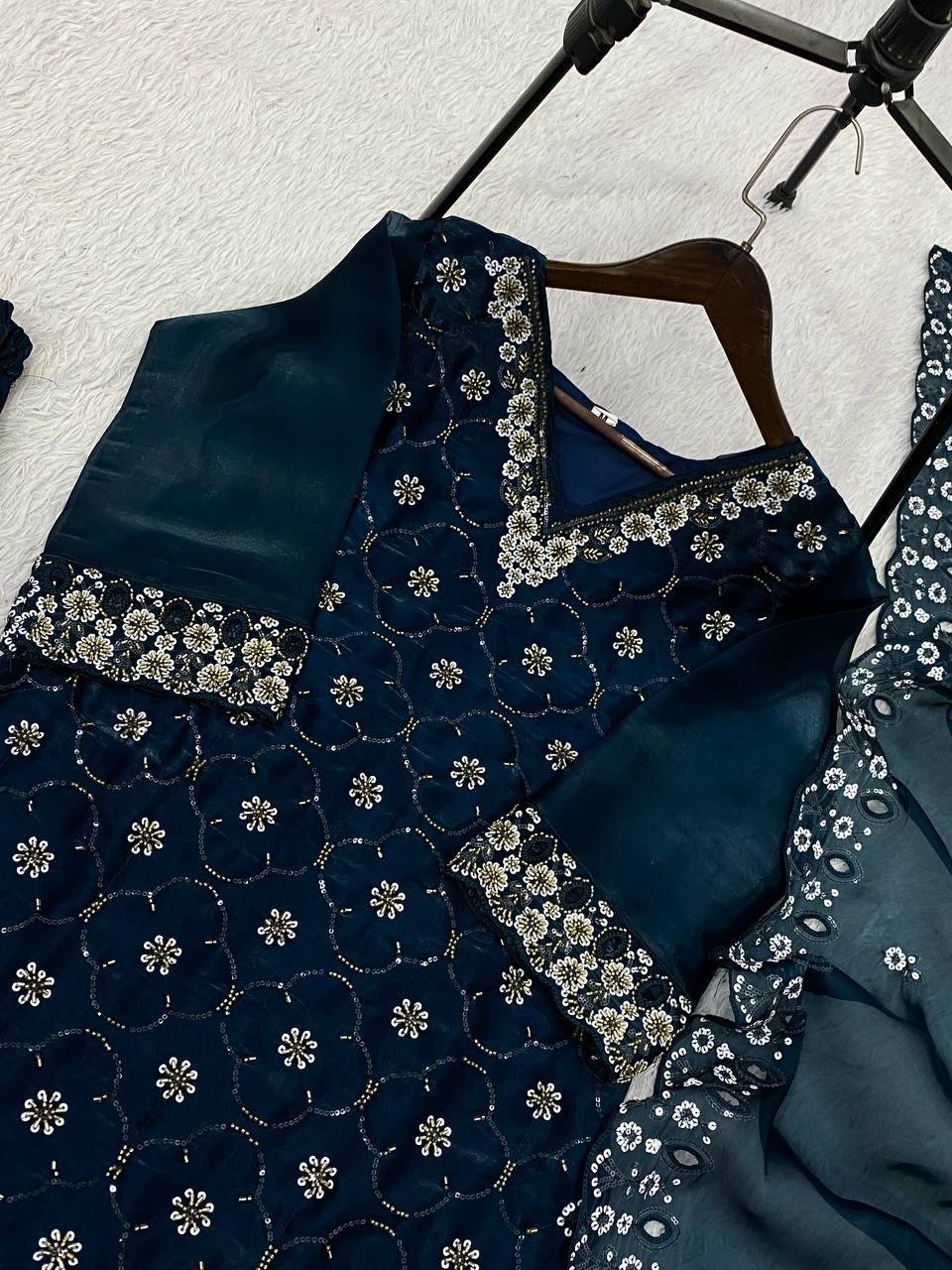 Regal Embroidered Palazzo Suit for Grand Festive Celebrations