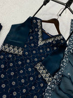 Regal Embroidered Palazzo Suit for Grand Festive Celebrations