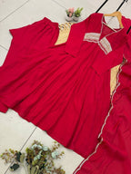 Royal Heritage Embroidered Anarkali Suit Ensemble With Scalloped Dupatta Detailing - Surat Wholesale Ethnic Wear (Photo 5)
