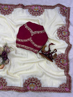 Artisanal Embroidered Drapes with Heritage Motifs for Festive Occasions