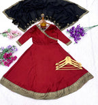 Artisanal Zari Bordered Anarkali Suit Set With Dupatta - Surat Wholesale Ethnic Wear (Photo 5)