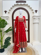 Festive Embroidered Anarkali Suit with Dupatta - Surat Wholesale Ethnic Wear (Photo 5)