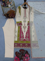 Vintage Classic Embroidered Border Straight Kurta Set with Dupatta - Surat Wholesale Ethnic Wear (Photo 5)