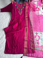 Artisanal Ethnic Kurta Set with Statement Embroidery and Printed Dupatta - Surat Wholesale Ethnic Wear (Photo 5)
