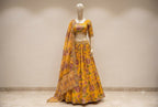 Floral Print Georgette Lehenga Set with Mirror Work Dupatta - Surat Wholesale Ethnic Wear (Photo 5)