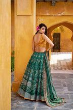 Printed Bandhani Motif Lehenga Choli Set with Sweetheart Neckline - Surat Wholesale Ethnic Wear (Photo 5)
