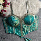 Cocktail Party Polish Jacquard Strapless Corset Blouse - Surat Wholesale Ethnic Wear (Photo 5)
