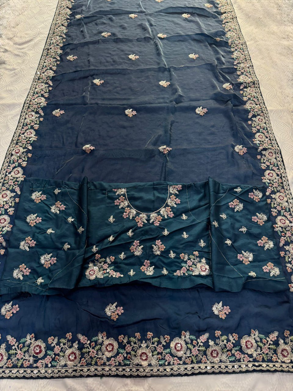 Timeless Floral Embellished Sarees Crafted for Sophisticated Celebrations