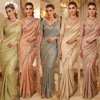 Exquisite Green with Designer Saree Set