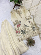 Regal Heritage Scenic Embroidered Palazzo Suit