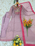 Contemporary Embroidered Draped Kurta Set