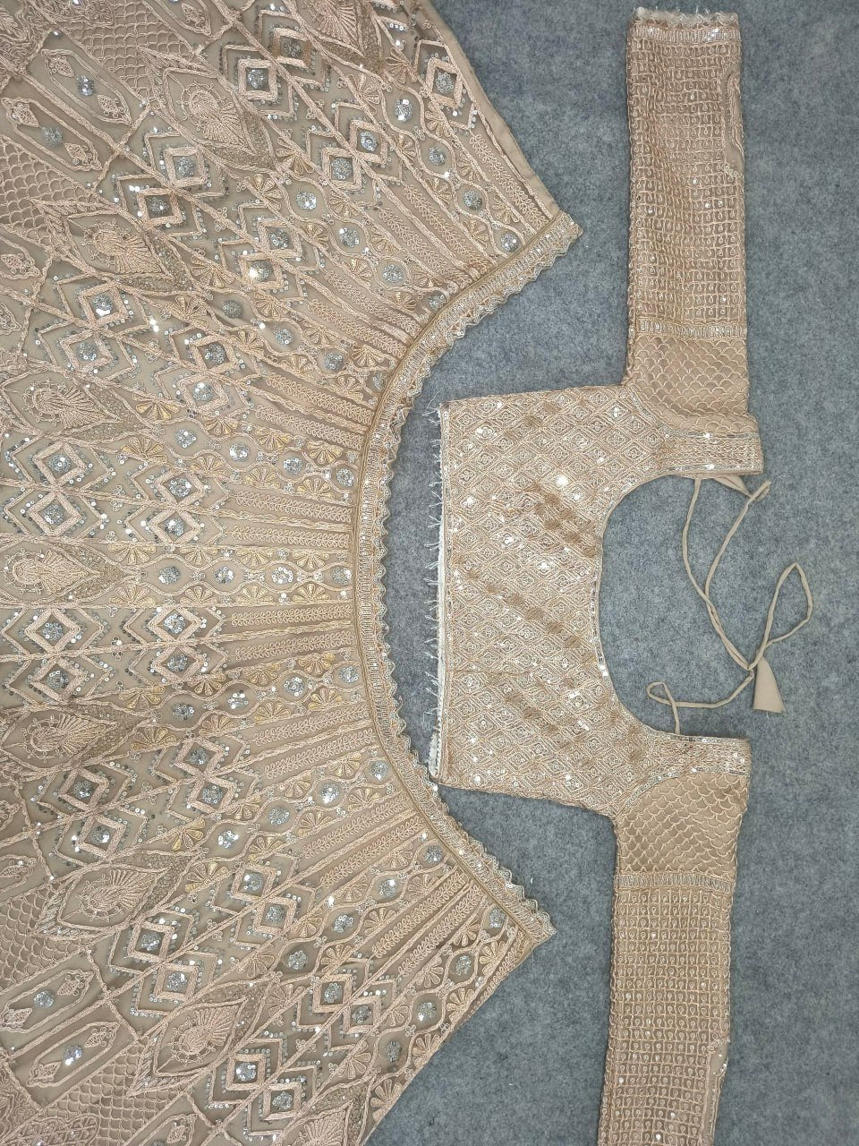 Intricately Embroidered Mirror Work Flared Lehenga Choli with Dupatta - Surat Wholesale Ethnic Wear (Photo 6)