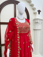 Festive Embroidered Anarkali Suit with Dupatta - Surat Wholesale Ethnic Wear (Photo 6)