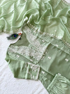 Hand-Embroidered Anarkali Kurta Set with Lace Dupatta - Surat Wholesale Ethnic Wear (Photo 6)