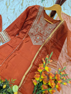 Regal Yoke Embroidered Sharara Suit Set