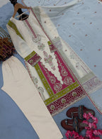 Vintage Classic Embroidered Border Straight Kurta Set with Dupatta - Surat Wholesale Ethnic Wear (Photo 6)