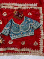 Regal Embroidered Saree with Ornate Heritage Detailing