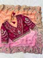 Royal Heritage Embroidered Saree with Intricate Zari Work and Regal Traditional Charm