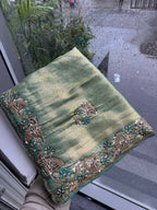 Heritage Loom Saree with Ornate Floral Zari and Jewel-Edged Pallu
