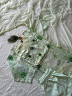 Embroidered Floral Printed Kurta Set with Match Dupatta