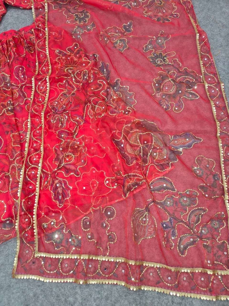 Exquisite Hand Embroidered Zardozi Work Bridal Lehenga Choli Set
