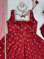 Royal Heritage Embroidered Anarkali Ensemble with Intricate Traditional Motifs